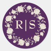 Pruim Majesteit Champagne Bruiloft Ronde Sticker (Voorkant)