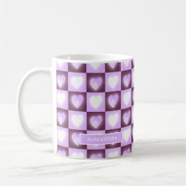 Pruim Mauve Hemelende Harten Valentijnsdag Cadeau Koffiemok