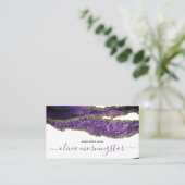 Pruim Mauve Paarse Gescheurde Nepfolie  Visitekaartje (Staand voorkant)