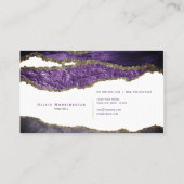 Pruim Mauve Paarse Gescheurde Nepfolie  Visitekaartje (Achterkant)