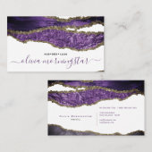 Pruim Mauve Paarse Gescheurde Nepfolie  Visitekaartje (Voorkant / Achterkant)
