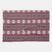 Pruim met rood en groen blad detail handdoek (Horizontaal)