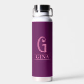 Pruim Monogram Waterfles (Achterkant)