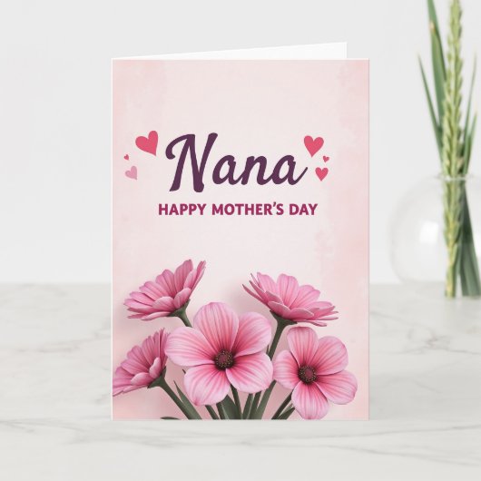 Pruim Nana Bloem Moederdagkaart Kaart (Voorkant)
