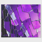 Pruim Noir Glitch Glam Metallic Textuur Cadeaupapier (Vlak)