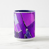 Pruim Noir Glitch Glam Metallic Textuur Mok (Midden)
