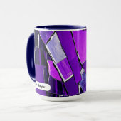 Pruim Noir Glitch Glam Metallic Textuur Mok (Voorkant links)