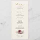 Pruim & Olijf Botanisch Trouwmenu Menu (Voorkant)