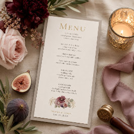 Pruim & Olijf Botanisch Trouwmenu Menu