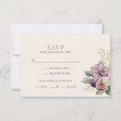 Pruim & Olijf Botanische Trouw RSVP Kaart (Voorkant)