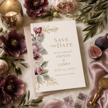 Pruim & Olijf Botanische Trouw Save the Date