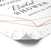 Pruim Paars Blush Bloem Moderne Bruiloft Borrel Bo Poster (Hoek)