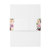 Pruim Paars Blush Roze Botanisch Bloemend Bruiloft Uitnodigingen Wikkel (Achterkant Voorbeeld)