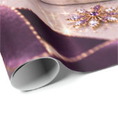 Pruim Paars Kerstschoonheid Cadeaupapier (Rol Hoek)