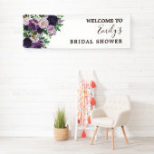 Pruim Paars Lavendel Groene Bruidsdouche Banner (Insitu)