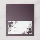 Pruim Paars Mauve Bloem Waterverf Ontvangst Plaatskaartje (Buitenkant ongevouwen)