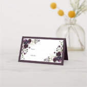 Pruim Paars Mauve Bloem Waterverf Ontvangst Plaatskaartje (Voorkant)