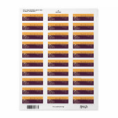 Pruim Paars Retouradres Etiket (Full Sheet)
