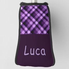 Pruim Paarse Geruite Monogram Golf Cover Putter Ko