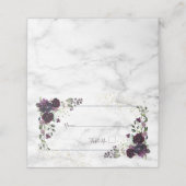 Pruim Paarse Gouden Bloem Plaatskaartje (Buitenkant ongevouwen)