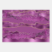 Pruim paarse gouden folie glitter classy chic inpakpapier vel (Voorkant 2)