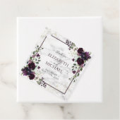 Pruim Paarse Gouden Marmeren Waterverf Herfst Brui Bedankjes Labels (In situ)