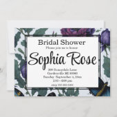  pruim paarse magenta bloemenvlinders kaart (Voorkant)