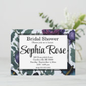  pruim paarse magenta bloemenvlinders kaart (Staand voorkant)