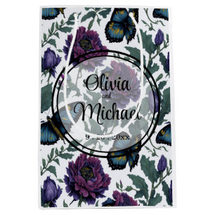 pruim paarse magenta bloemenvlinders medium cadeauzakje