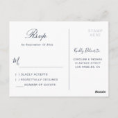 Pruim, paarse & perzik bloemenkrans RSVP Briefkaar Briefkaart (Achterkant)