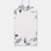 Pruim Paarse Waterverf Flowers Elegant Boho Cadeaulabel (Achterkant)