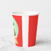 Pruim pudding sneeuwbol winter cake rood groen  papieren bekers (Links)