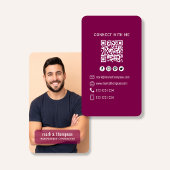 Pruim QR Code Foto Connect Modern Minimaal Visitekaartje