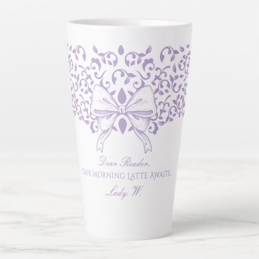 Pruim Regencycore Society Beste Lezer Sierlijk Sch Latte Mok (Voorkant)