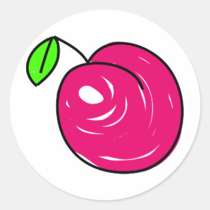 Pruim Ronde Sticker