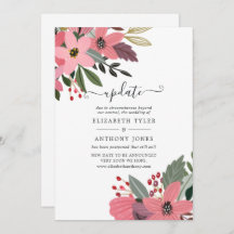 Pruim roze en goud bloemenbruiloft update