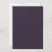 Pruim Sapphire Blad Bruiloft Kaart (Achterkant)