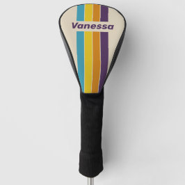 Pruim Stof Regenboog Speld Gestreeptd met Naam Golfheadcover
