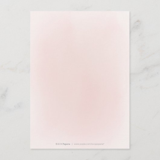 Pruim & stoffige roze bloemenboho bruiloft details informatiekaartje (Achterkant)