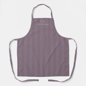 Pruim Strepen Monogram Huwelijk Schort (Voorkant)