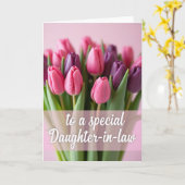 Pruim Tulp Schoondochter Kaart (Gele Bloem)
