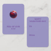 Pruim Valentijns Notitiekaartje (Voorkant / Achterkant)