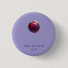 Pruim Valentijns Ronde Button 3,2 Cm