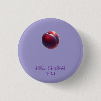 Pruim Valentijns Ronde Button 3,2 Cm