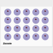 Pruim Valentines Ronde Sticker (Vel)