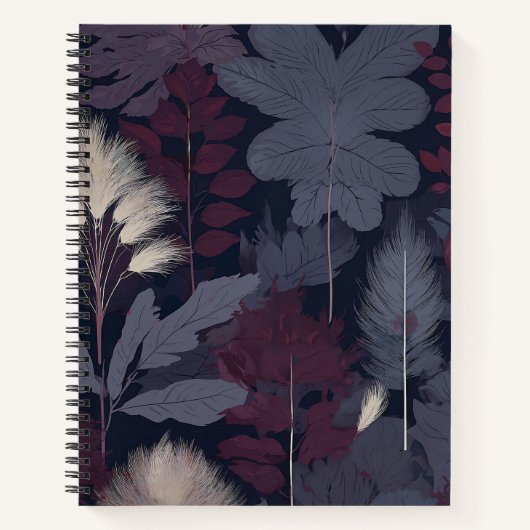 Pruim Vijg & Pampas Gras Botanisch Notitieboek (Voorkant)