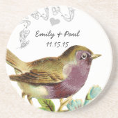 Pruim Vintage Love Bird Onderzetters (Voorkant)