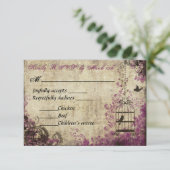 Pruim Vogelkooi Vintage Trouw RSVP (Staand voorkant)