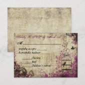 Pruim Vogelkooi Vintage Trouw RSVP (Voorkant / Achterkant)