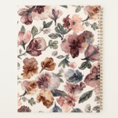 Pruim Wilde Bloem Waterverf Droevige Botanische Tu Planner (Achterkant)